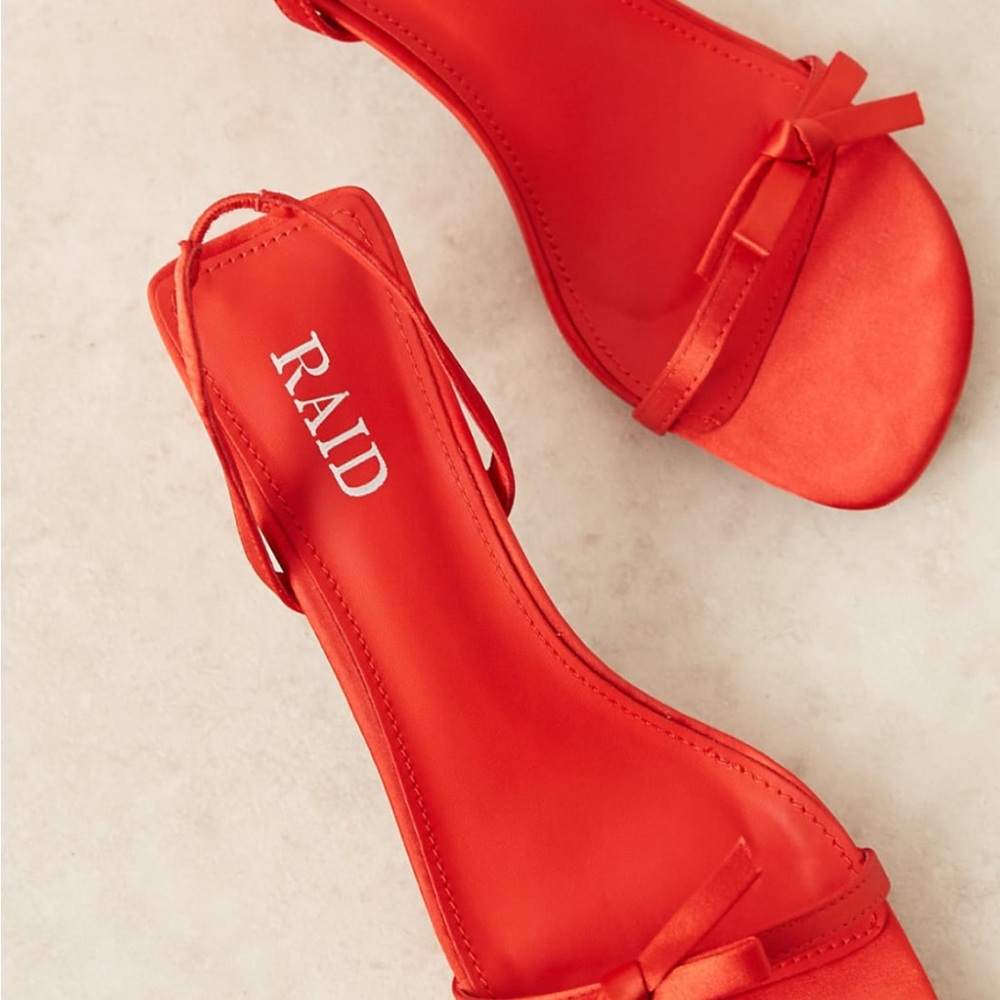 Chic Red Satin Heels for Special Occasions